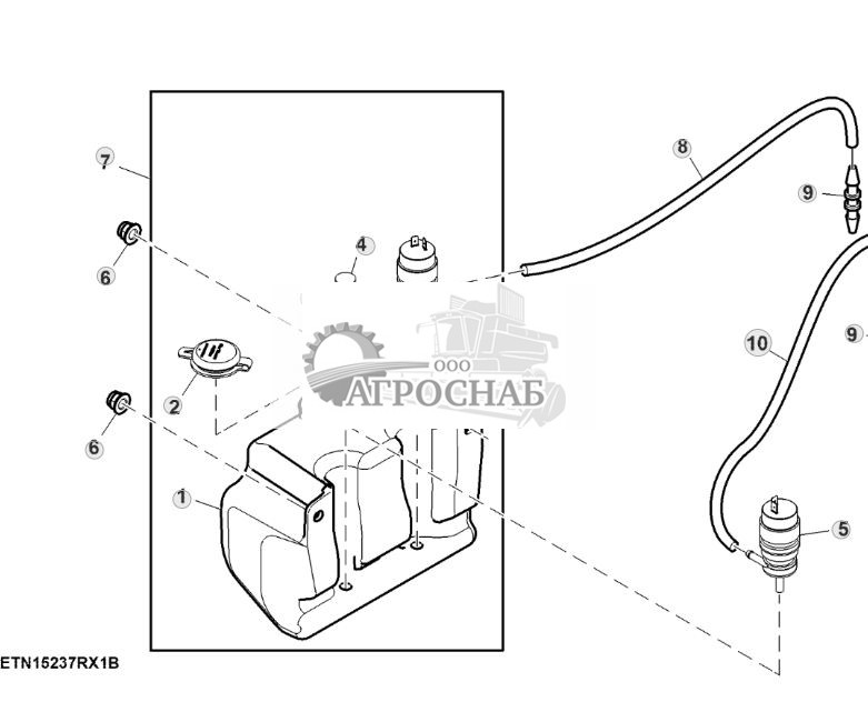 Система омывателя ветрового стекла, с бачком и насосом - ST75860 741.jpg